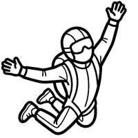 Fallschirmspringer im freien Fall Icon